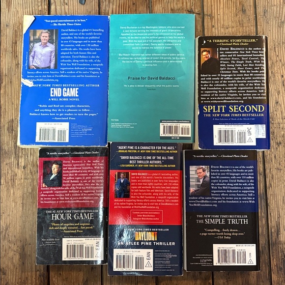 David Baldacci books 6 for Sue - Picture 2 of 2